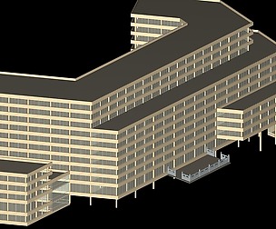 City hotel simple office building - 155