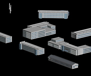 City hotel simple office building - 159