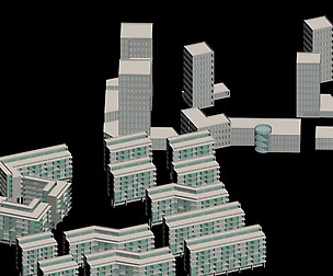 City hotel simple office building - 167