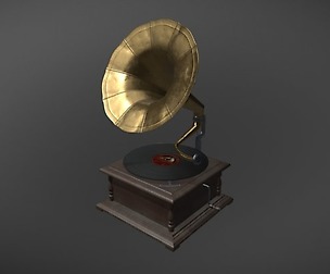 Medium Poly PBR Gramophone