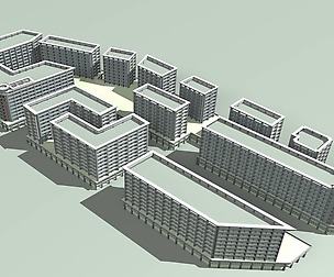 City hotel simple office building - 175