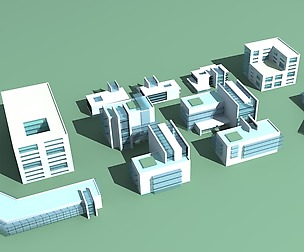 City hotel simple office building - 180
