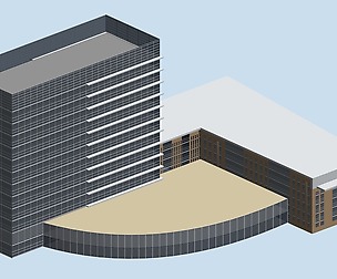 City hotel simple office building - 209
