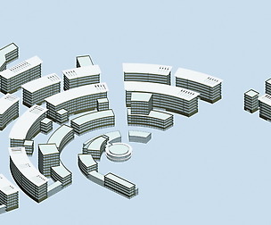 City hotel simple office building - 212