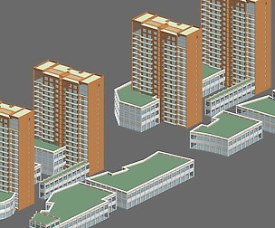 City hotel simple office building - 217