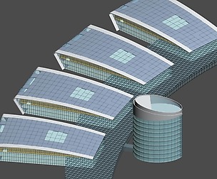 City hotel simple office building - 237
