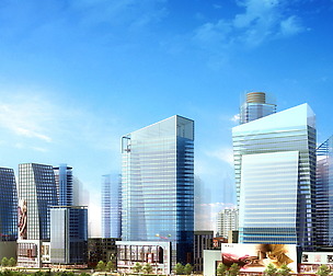 City hotel simple office building - 251