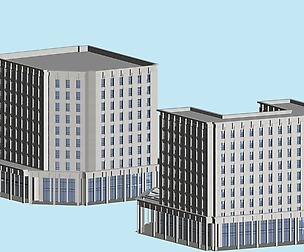 City hotel simple office building - 271
