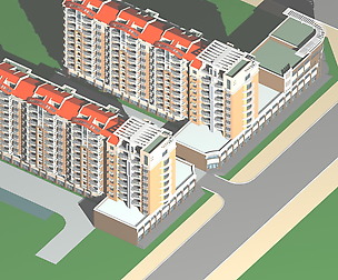 City Residential Garden villa office design  201