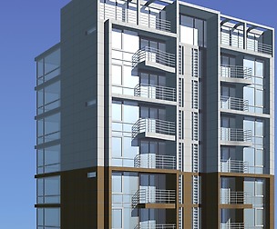 City Residential Garden villa office design  305