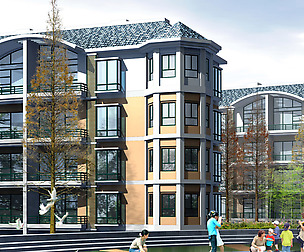 City Residential Garden villa office design  351