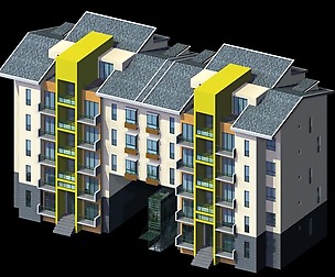 City Residential Garden villa office design  354
