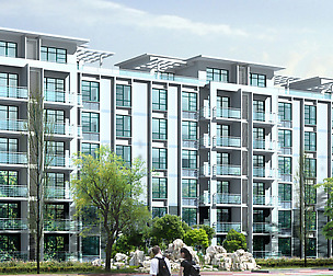 City Residential Garden villa office design  371