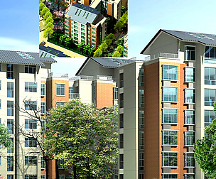 City Residential Garden villa office design  379