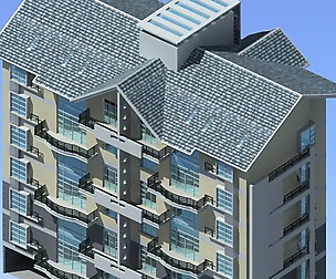 City Residential Garden villa office design  392