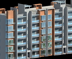 City Residential Garden villa office design  393