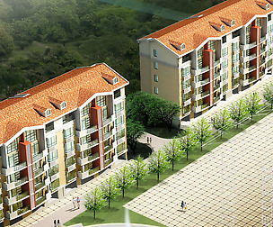 City Residential Garden villa office design  433