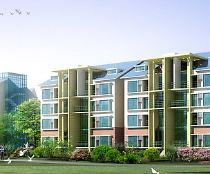 City Residential Garden villa office design  435