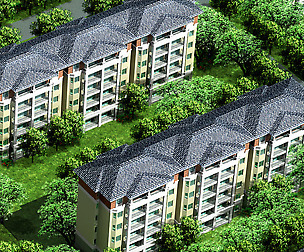 City Residential Garden villa office design  464