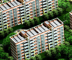 City Residential Garden villa office design  466