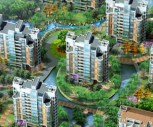 City Residential Garden villa office design  509