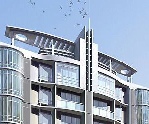 City Residential Garden villa office design  514