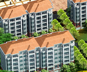 City Residential Garden villa office design  519