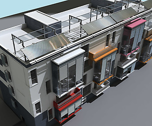 City Residential Garden villa office design  522
