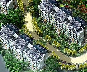 City Residential Garden villa office design  528