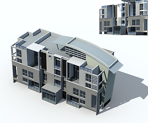 City Residential Garden villa office design  534