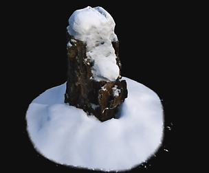 Photoscan Stump with snow 2 VR