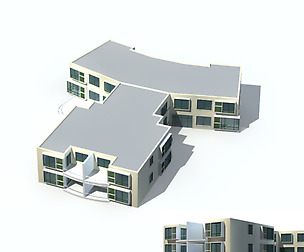 City Residential Garden villa office design  548
