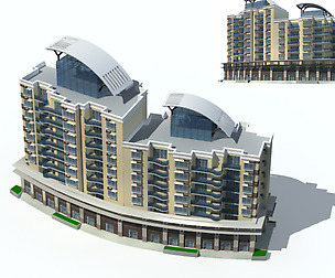 City Residential Garden villa office design  563