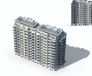 City Residential Garden villa office design  593