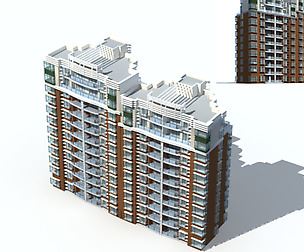 City Residential Garden villa office design  616