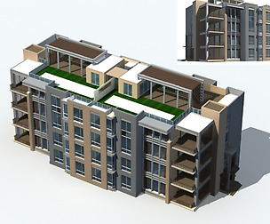 City Residential Garden villa office design  638