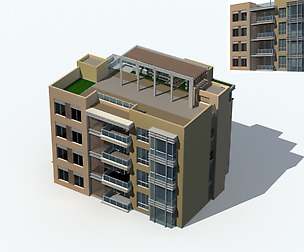 City Residential Garden villa office design  639