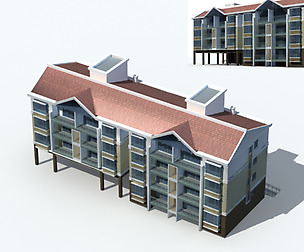 City Residential Garden villa office design  641