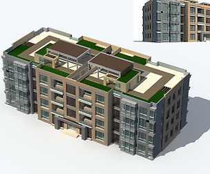 City Residential Garden villa office design  644