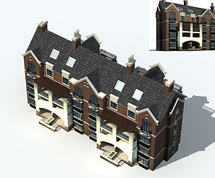 City Residential Garden villa office design  645