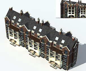 City Residential Garden villa office design  647