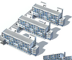 City Residential Garden villa office design  654