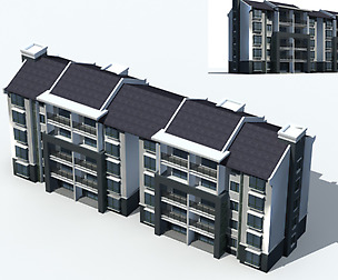 City Residential Garden villa office design  658