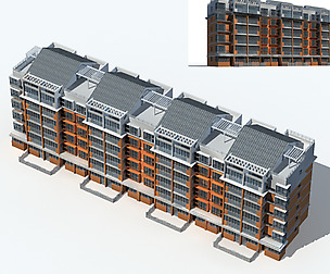 City Residential Garden villa office design  659