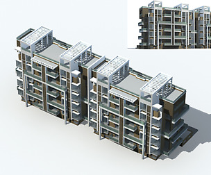 City Residential Garden villa office design  664