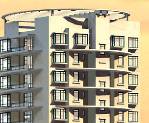 City Residential Garden villa office design  676