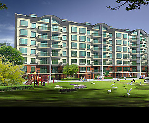 City Residential Garden villa office design 099