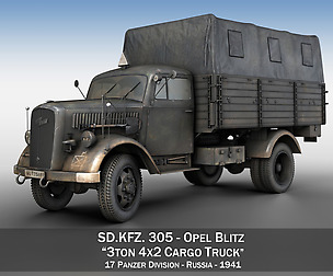 Opel Blitz - 3t Cargo truck - 17 PzDiv