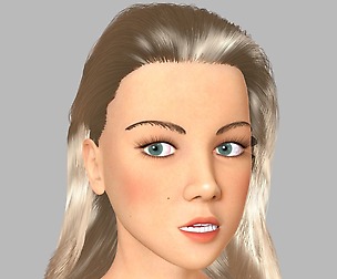 Nude blonde female