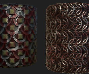 Chain-mail and scale armor material pack